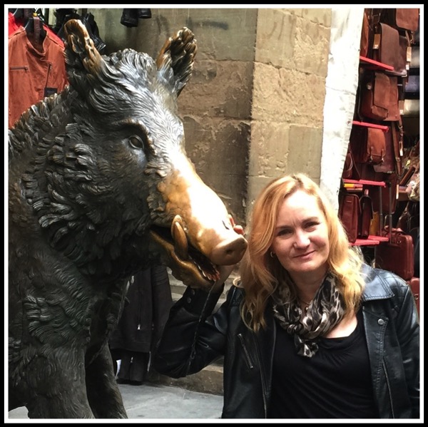 Sarah and the boar