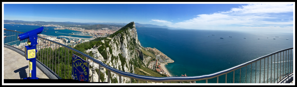 Sarah's second panorama of Gibraltar rock